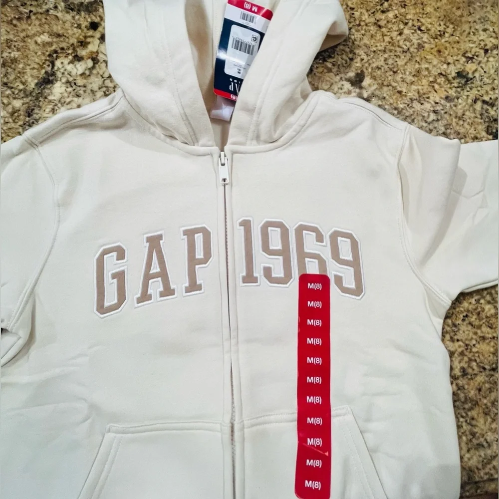 NWT Gap Boys Full Zip Embroidered Hoodie